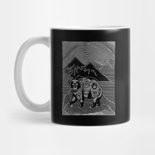 War Bear Warrior Adventure Art White Mug
